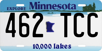 MN license plate 462TCC