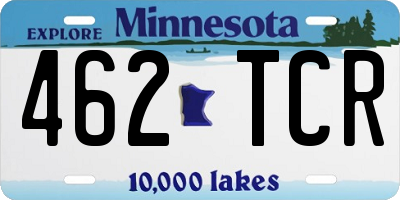 MN license plate 462TCR