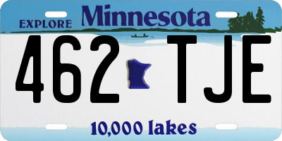 MN license plate 462TJE