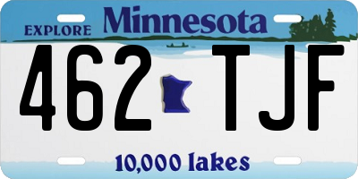 MN license plate 462TJF