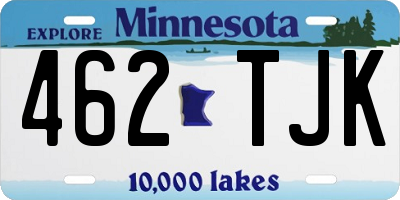 MN license plate 462TJK