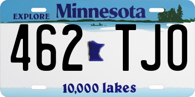 MN license plate 462TJO