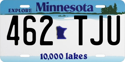 MN license plate 462TJU