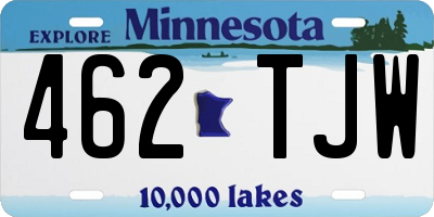 MN license plate 462TJW