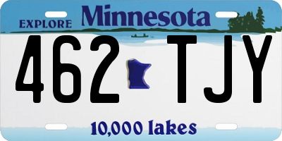 MN license plate 462TJY