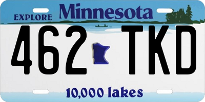MN license plate 462TKD