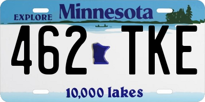 MN license plate 462TKE
