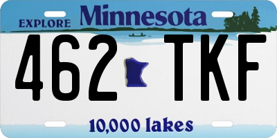 MN license plate 462TKF