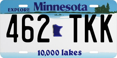 MN license plate 462TKK
