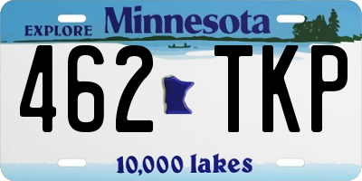 MN license plate 462TKP