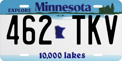 MN license plate 462TKV