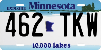 MN license plate 462TKW