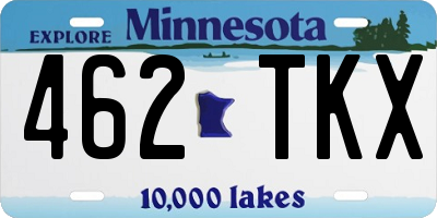 MN license plate 462TKX