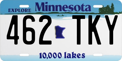 MN license plate 462TKY