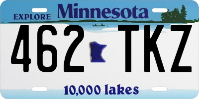 MN license plate 462TKZ
