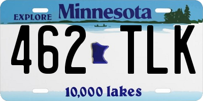 MN license plate 462TLK