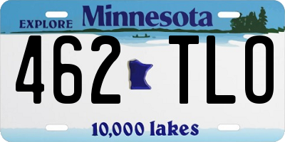 MN license plate 462TLO