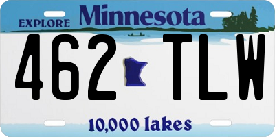 MN license plate 462TLW