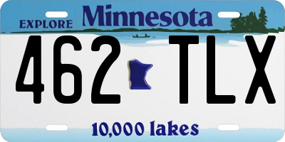 MN license plate 462TLX