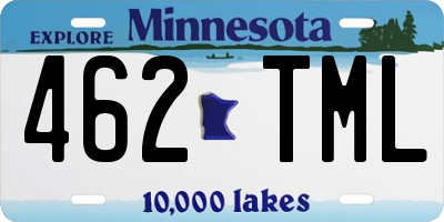 MN license plate 462TML