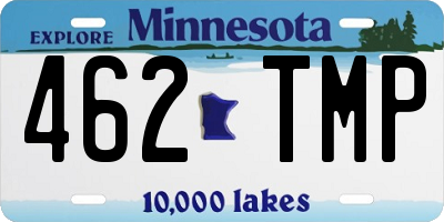 MN license plate 462TMP