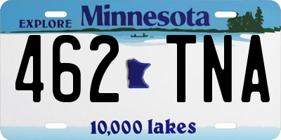 MN license plate 462TNA