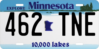 MN license plate 462TNE