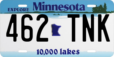MN license plate 462TNK
