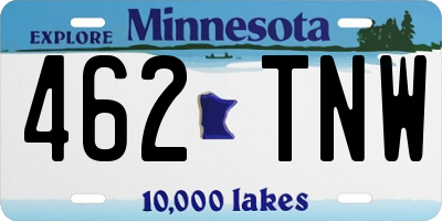 MN license plate 462TNW