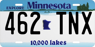 MN license plate 462TNX
