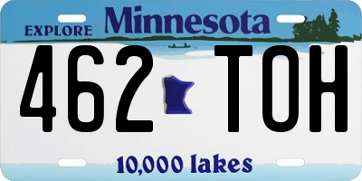 MN license plate 462TOH