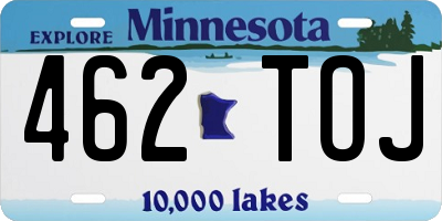 MN license plate 462TOJ