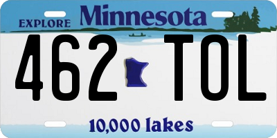 MN license plate 462TOL
