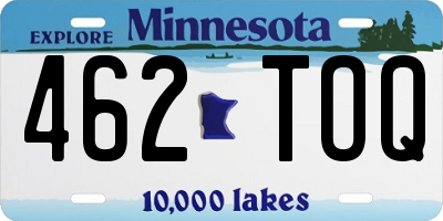 MN license plate 462TOQ