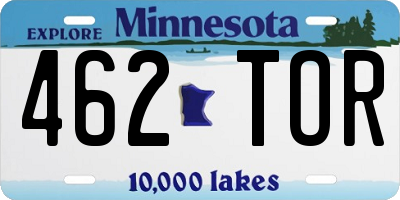 MN license plate 462TOR