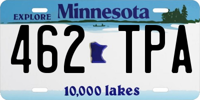 MN license plate 462TPA
