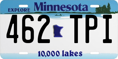 MN license plate 462TPI