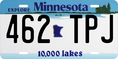 MN license plate 462TPJ