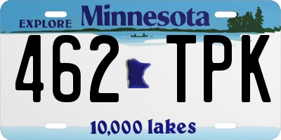 MN license plate 462TPK