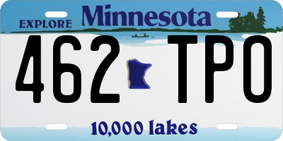 MN license plate 462TPO