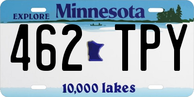 MN license plate 462TPY