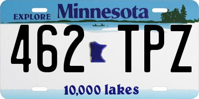 MN license plate 462TPZ