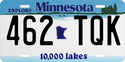 MN license plate 462TQK