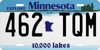 MN license plate 462TQM