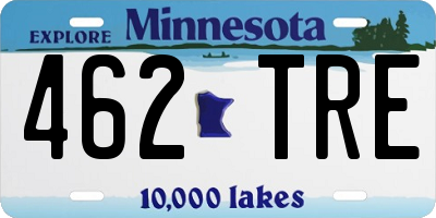 MN license plate 462TRE