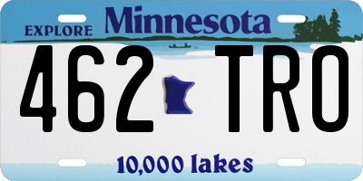 MN license plate 462TRO