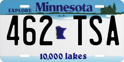 MN license plate 462TSA