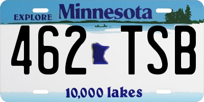 MN license plate 462TSB