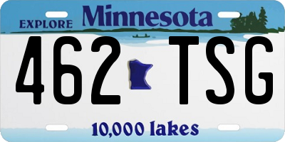 MN license plate 462TSG
