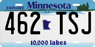 MN license plate 462TSJ